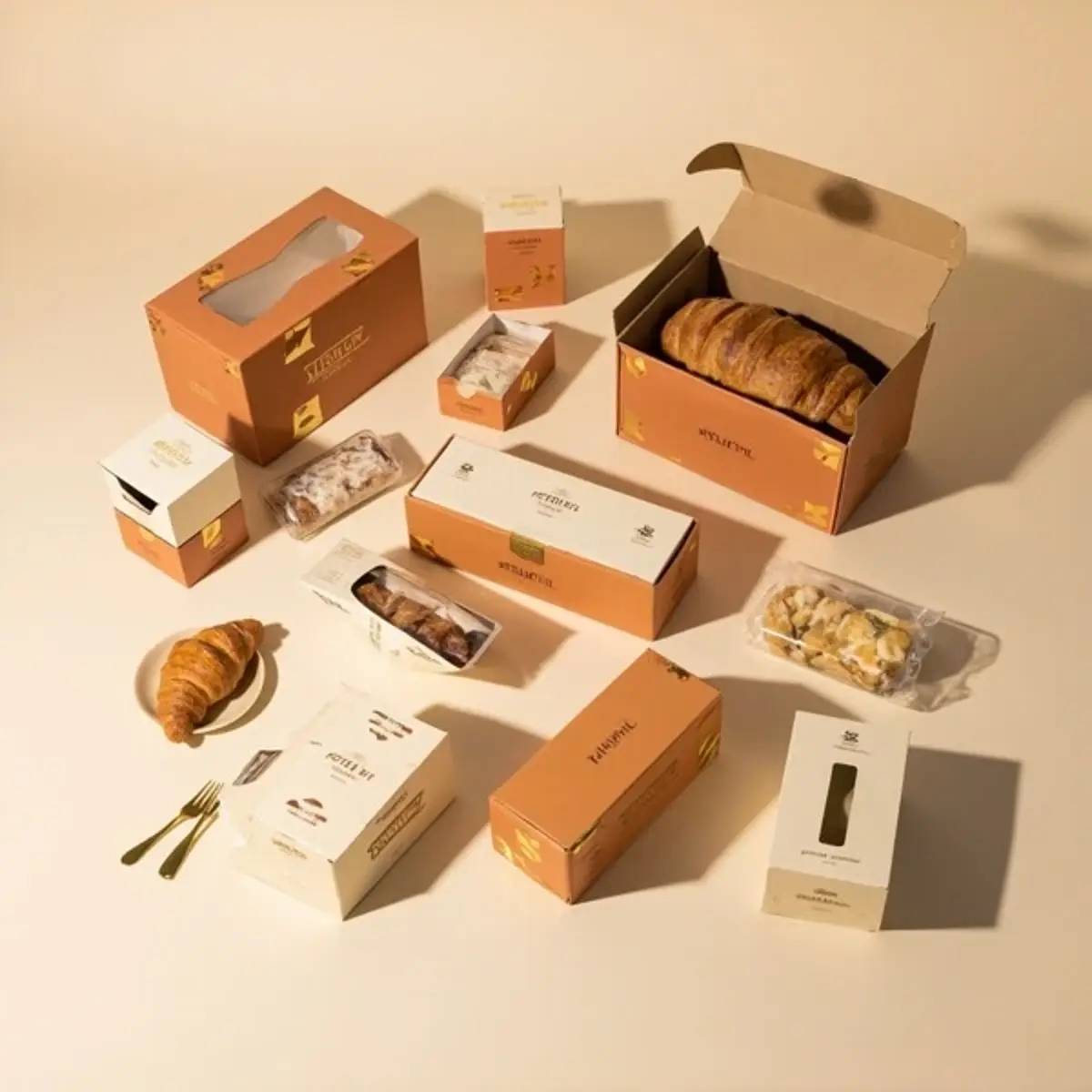 Bakery boxes with window panel for donuts and pastries